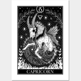 Zodiac sign tarot card Capricorn Posters and Art